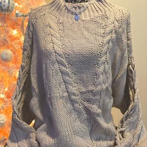 Mazik Cable Knit Turtleneck Sweater - Cream